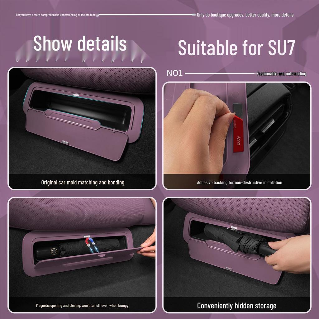 Xiaomi SU7 Rear Seat Ultra Magnetic Flip Cover Panel for Car Interior