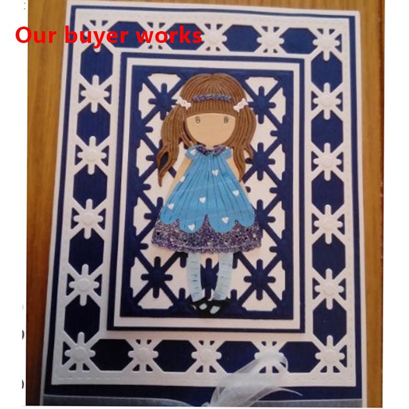 Die Metal Big Background Size Cutting Dies Frame Craft Cutting Die Embossing Stencil For Handmade