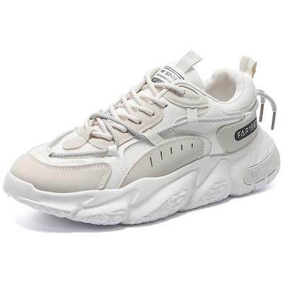 2024 Summer New Dad Shoes Fashion Shoes Mesh Breathable Men's Shoes Versatile Sports Running Elevated Casual Little White Shoes