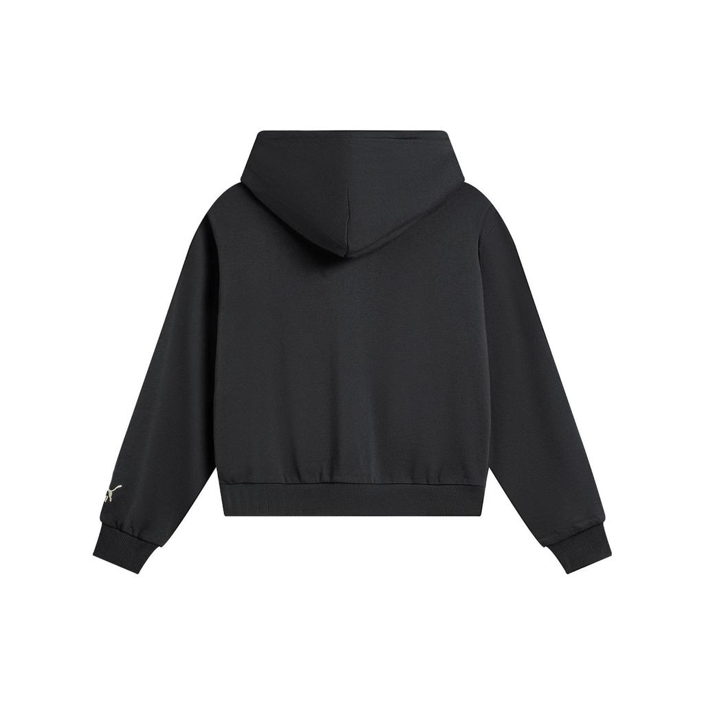 Puma Cny Series Cartoon Anime Pattern Knitted Hooded Sports Sweatshirt Women sweatshirt Black 627272-01