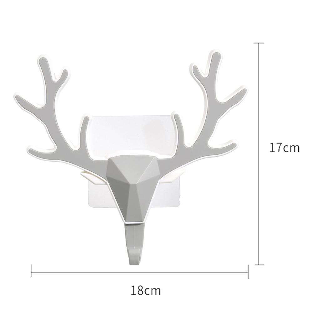 Schwarz Hirsch Horn Wand Hängen Haken 3D Elch Kopf Anhänger Rack-Home Wand Dekor