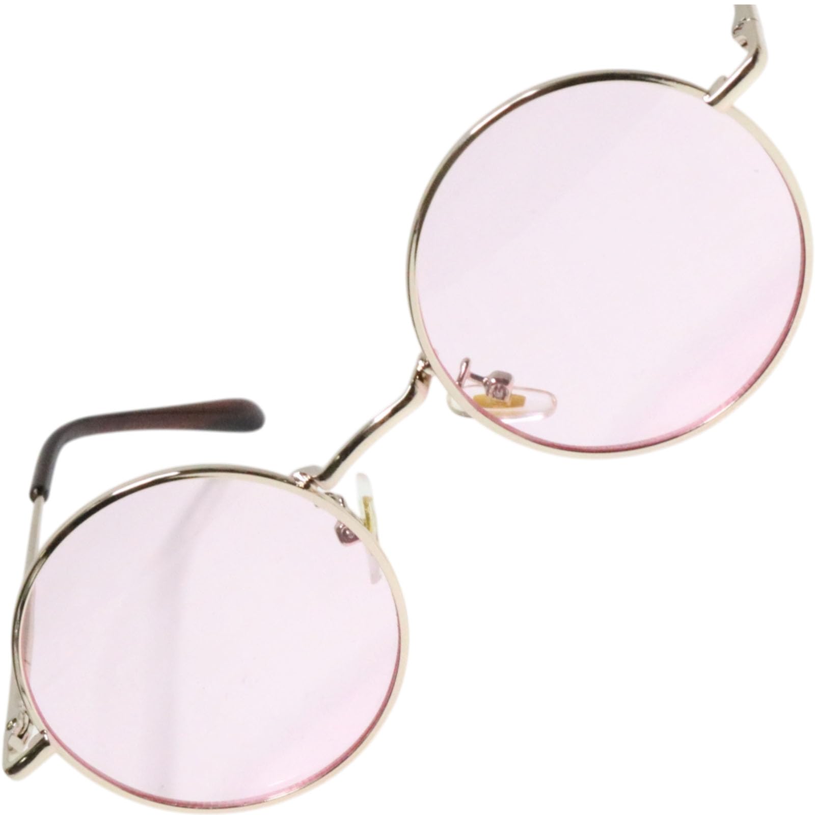 

Gold x Light Pink Fashion Glasses Stylish Eyeglasses for Men and Clear Colored UV Popular [Berkuto] (Non-prescription) Stylish, Women, Square,