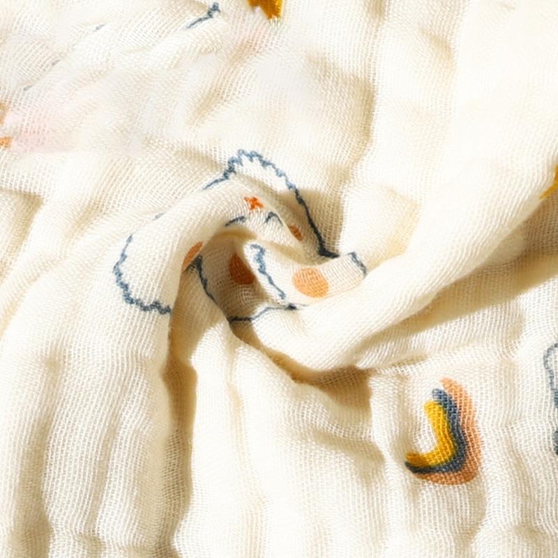 Gentle & Breathable Cotton Towel Handkerchief Wipes Baby Washcloth 6 Layers Baby Bibs Versatile Square Wipes for Bathing