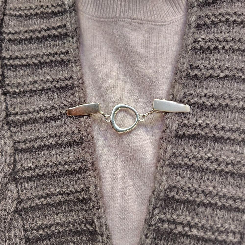 Alloy Collar Clip Anti Slip Sweater Clasp New Cloak Buckle  Men
