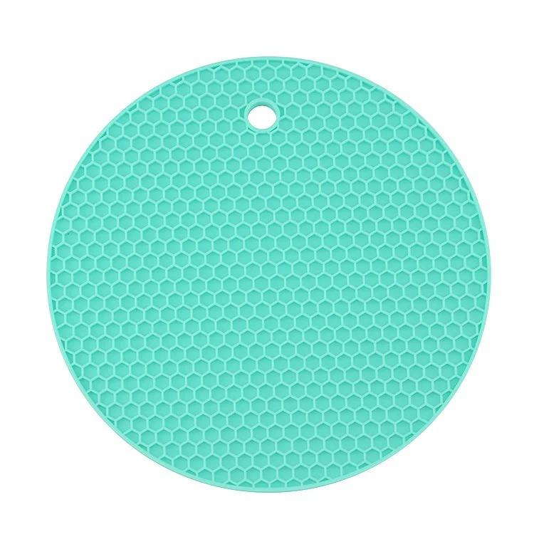 17.5cm Round Heat Resistant Silice Mat Drink Cup Coasters N-slip Pot Holder Table Placemat Kitchen Accessories Onderzetters