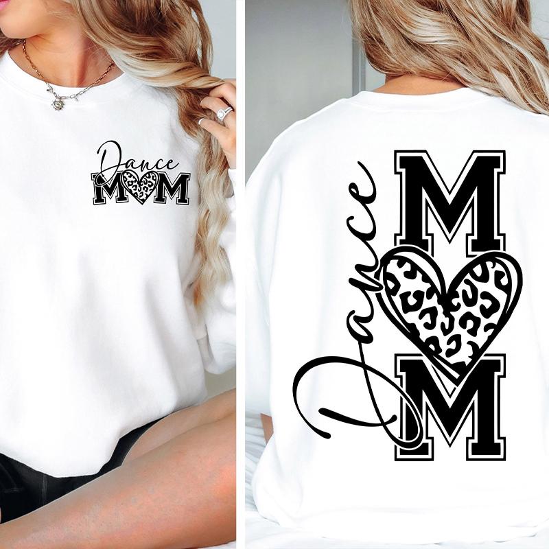 Dance Mom T Shirt for Women O Neck Short Sleeve Tees Front and Back Printed Graphic Tops Harajuku Female Aesthetic Clothing