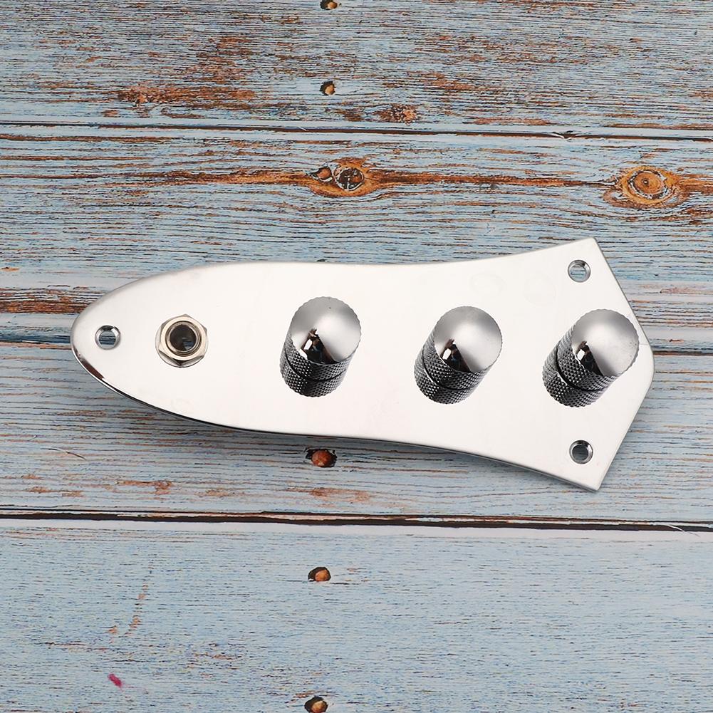 E-Gitarren Kontrollplatte Schalter Verkabelt Zinklegierung mit gerändeltem Knopf für Jazz Bass