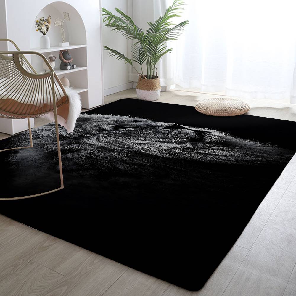 Animal Lion Carpet Bathroom Anti-slip Mat Door Mat Home Decoration Mat Entrance Door Mat Scratch-resistant Door Mat