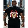 Men'S WARRIORS Graphic Tee - Featuring A Skull And Wings Design With Red Text Perfect For Summer Travel Beach Festivals And Casual Attire - Versatile