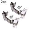 2pcs Corner Cabinet Door Hinges Combination with 135 Degree Plate and Screws Set for Kitchen Cabinets and Closets