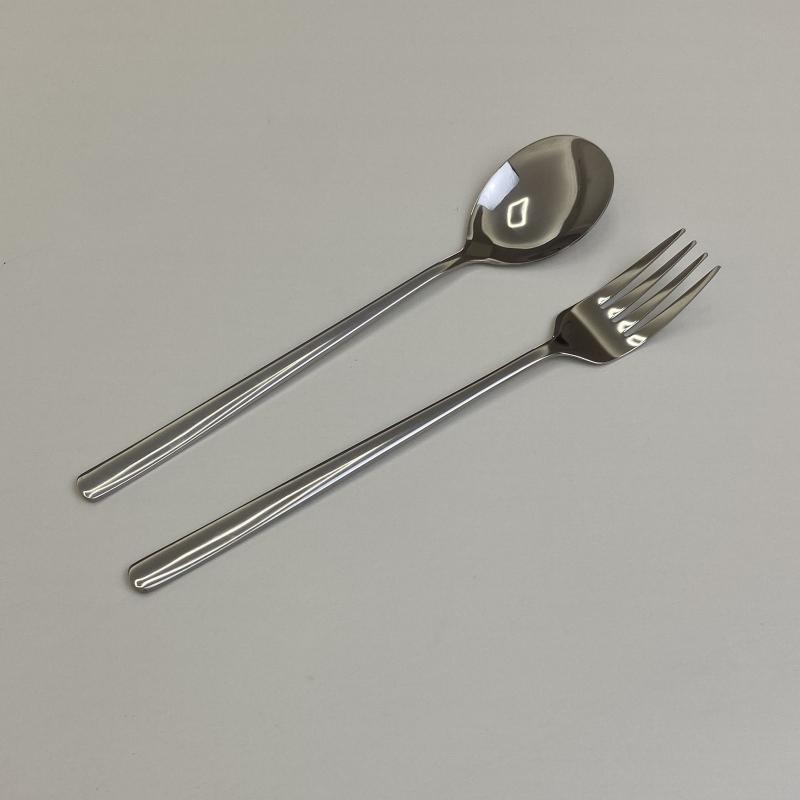 Nerezová ocel s velkou hlavou kulaté lžíce Síťka Červená zlatá večeře Dlouhá rukojeť Míchací dezertní lžíce na kuchyňské doplňky Gadgets