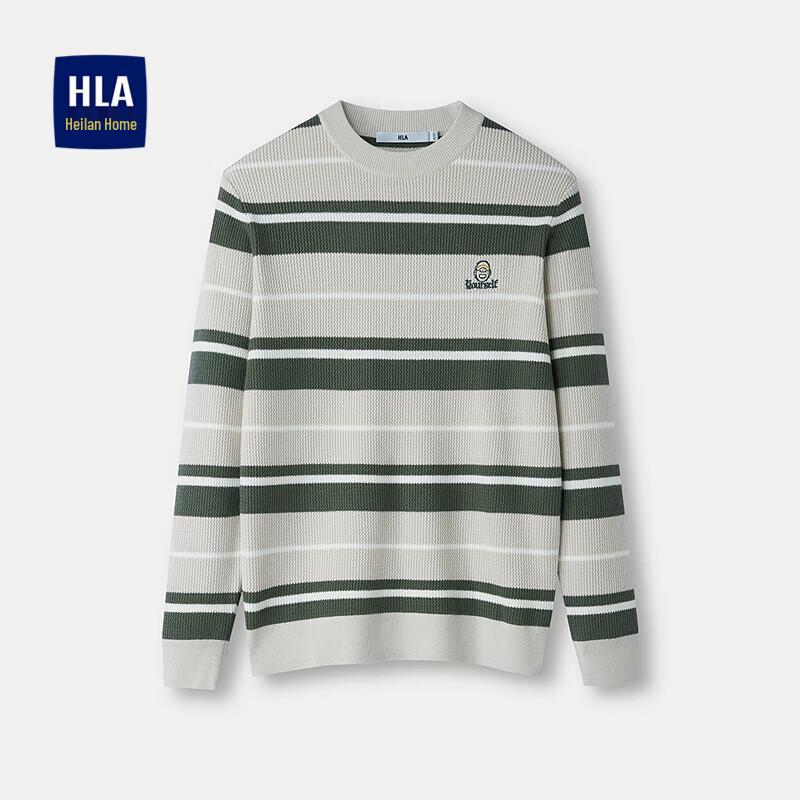 

HLA ZOLA Collaboration Men s Striped Round Neck Sweater L