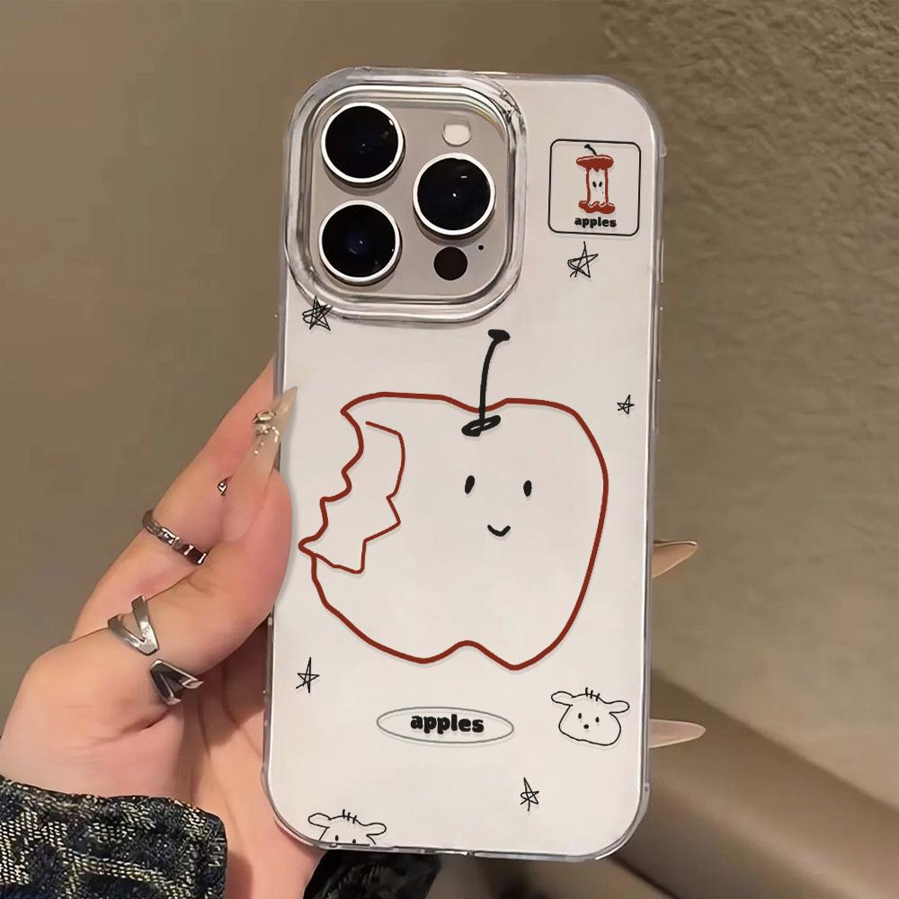 Painted Phone Case for iPhone 12 13 15 16 iPhone 16 12 13 14 15 Pro  14 15 16 Pro Max Coverage Shockproof Anti-Fingerprint Fresh Style Protective Case