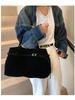Retro semišová crossbody taška tote a aktovka cez rameno s veľkou kapacitou