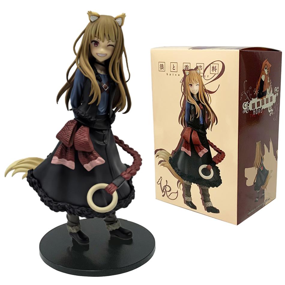 17cm Spice and Wolf: MERCHANT MEETS THE WISE WOLF Anime Figure Wolf Holo Action Figure PVC Collectible Ornaments Model Toys Gift