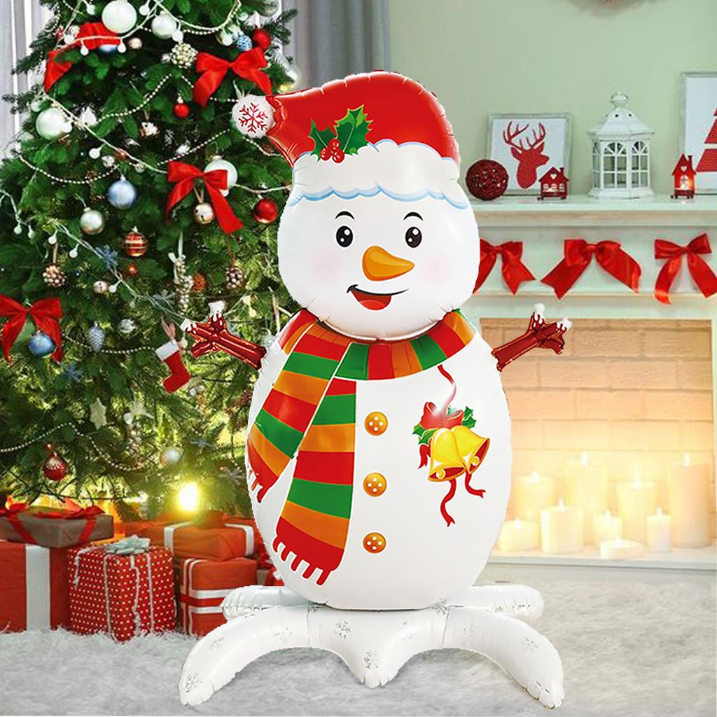 1 Stück 50 Zoll Weihnachts-Schneemann stehend Folienballon, Weihnachtsfeier Dekorationsballon, Feiertagsveranstaltung und Szenendekoration