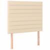Box Spring Bed with Mattress Cream 90 x 200 cm Fabric