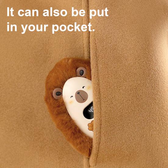 Hand Heater for Commuting Cute Plush Heater, Rechargeable Electric Portable Pocket Soft Mini Warm Winter Outdoor And Office Use Cold Weather Relief