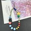 "Monster Cat Mobile Phone Beaded Wrist Lanyard with Anti-Fall Pendant"