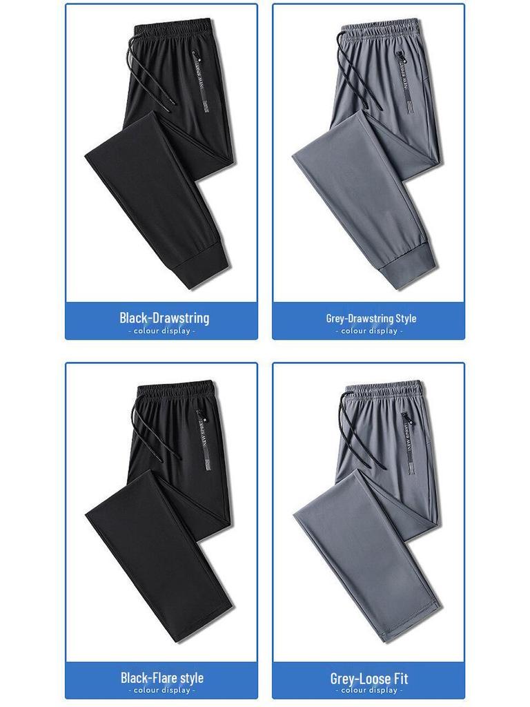 Unisex Quick-Dry Summer Sports Pants - Elastic, Moisture-Wicking, Plus Size