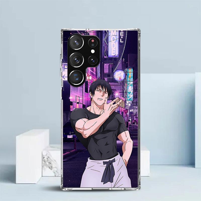 Kaisen J-Jujutsu Fushiguro Toji Phone Case For Samsung Galaxy S24 S25 Edge S26 Ultra S22 S23 Plus S21 + S20 FE Soft TPU Back Cov