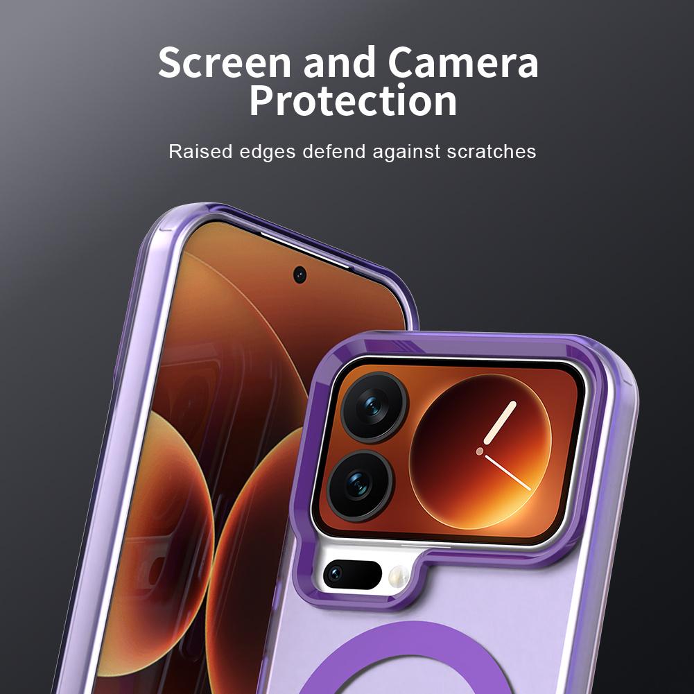 For iPhone 13 Pro Max Magnetic Case TPU + PC Clear Protective Phone Cover Compatible with MagSafe