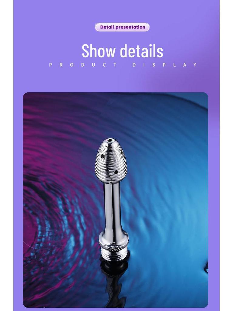 Premium Threaded Metal Douche for Intimate Hygiene and Adult Play