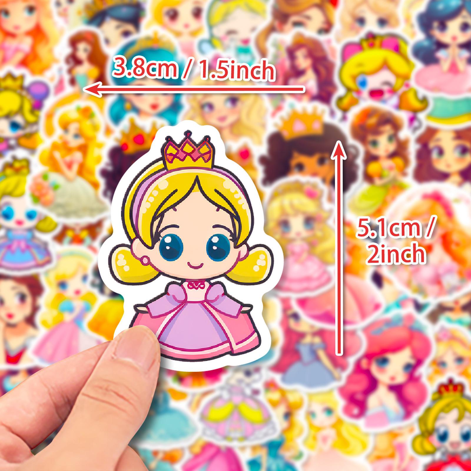 

50 Cute Princess Children s Stickers Car Mobile Phone School Bag Pen Box Decoration Stickers Waterproof Stationery Creative Stickers
