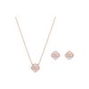Una Four-Leaf Clover Earrings And Necklace Set Women Jewelry Pink 5516488