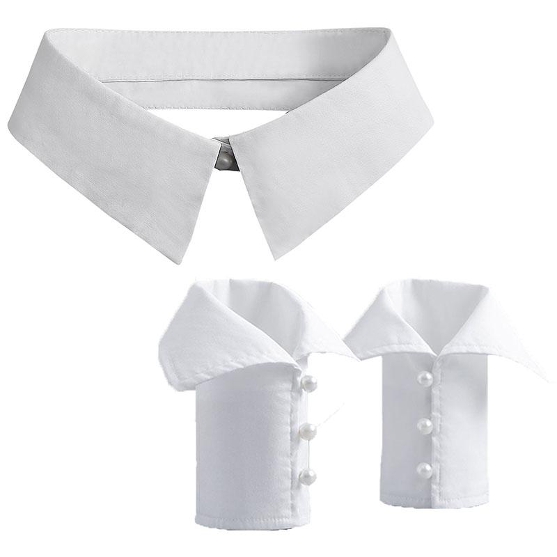 

Мужские рубашки Накладной воротник Накладные манжеты Комплекты Съемная половина рубашки Накладной воротник+Рукава Формальная одежда Рубашка Съемный набор воротника