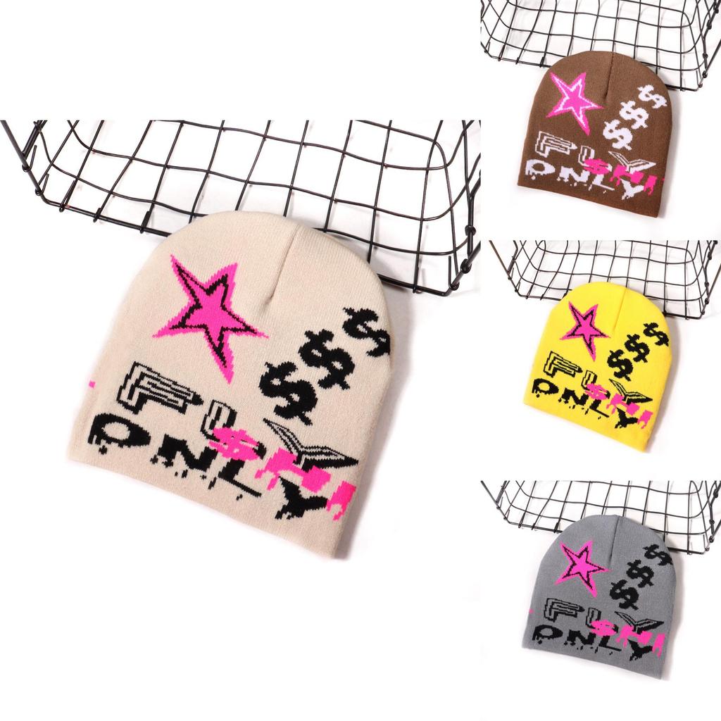 Acrylic Knit Hat With Letter Design For Hip Hop And Street Fashion Enthusiasts