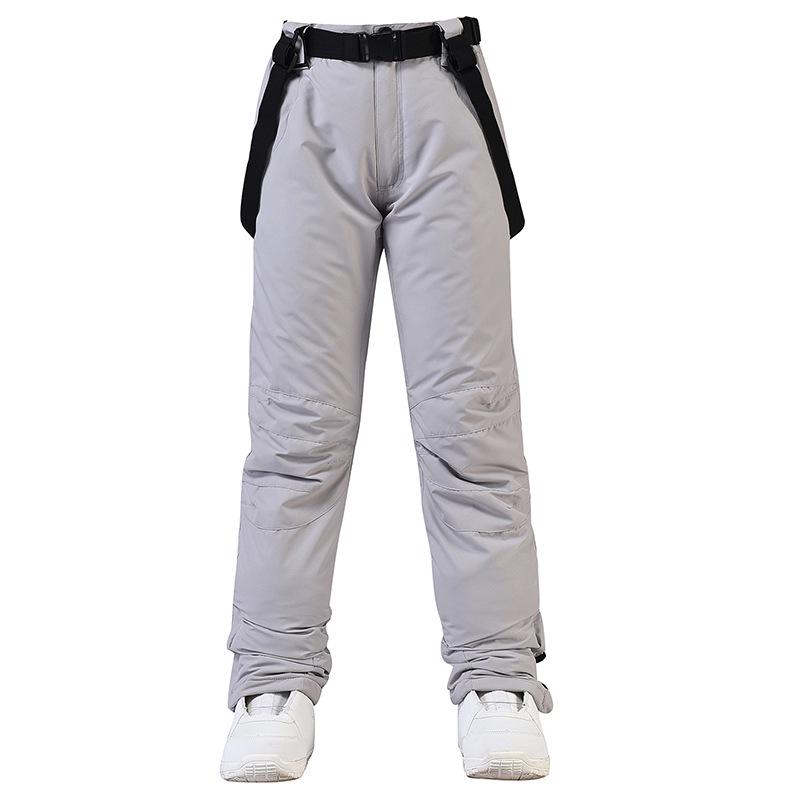 Unisex Winter Windproof Ski Bib Pants - Warm & Thickened for Outdoor Snowboarding