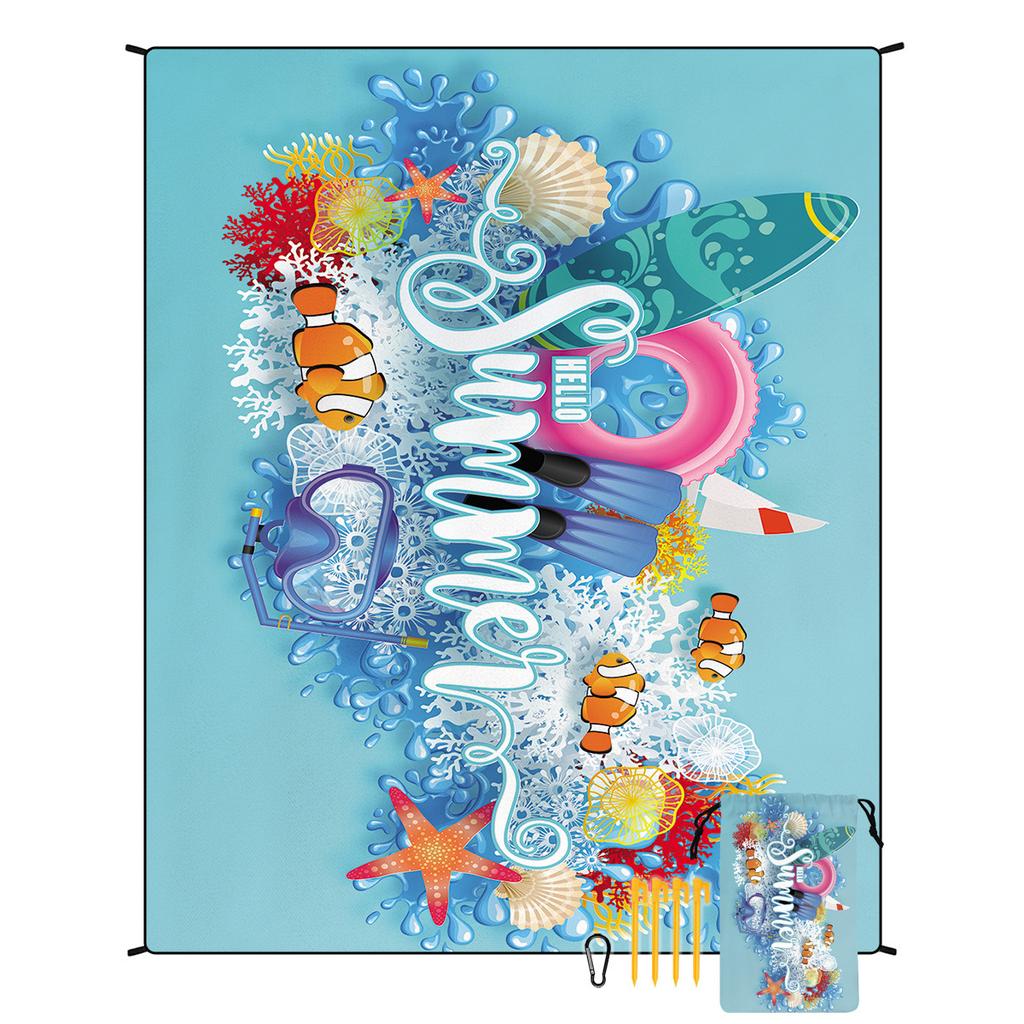 Bohemian Beach Mat Moisture-proof Mat Outdoor Seat Cushion Picnic Mat Customized Tent Camping Floor Mat 180 * 220CM 550g
