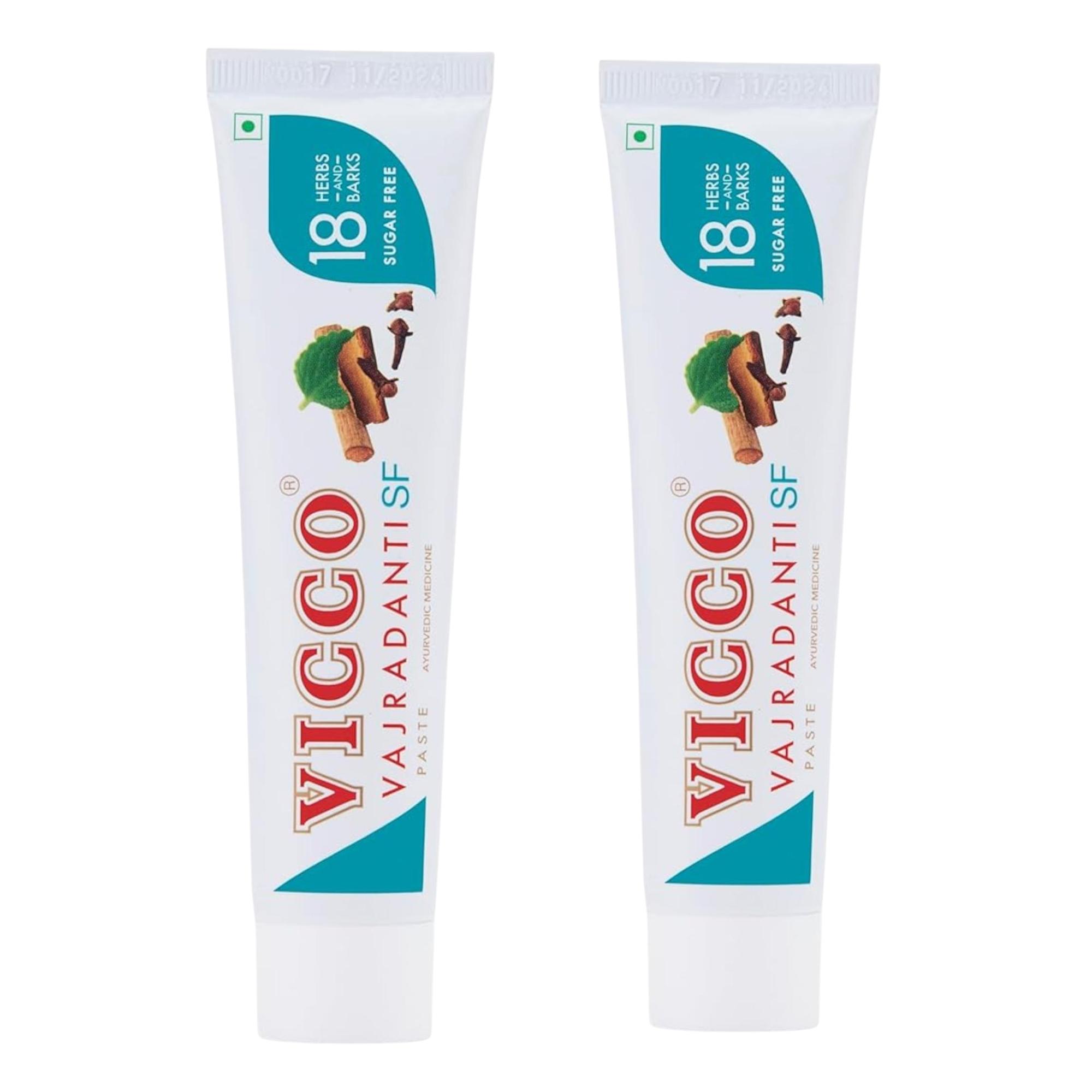 

Vicco Vajradanti Аюрведическая зубная паста без сахара для здоровых крепких десен и зубов с натуральным травяным уходом | Мягкая защита полости рта [80 г | Упаковка из 2 штук]