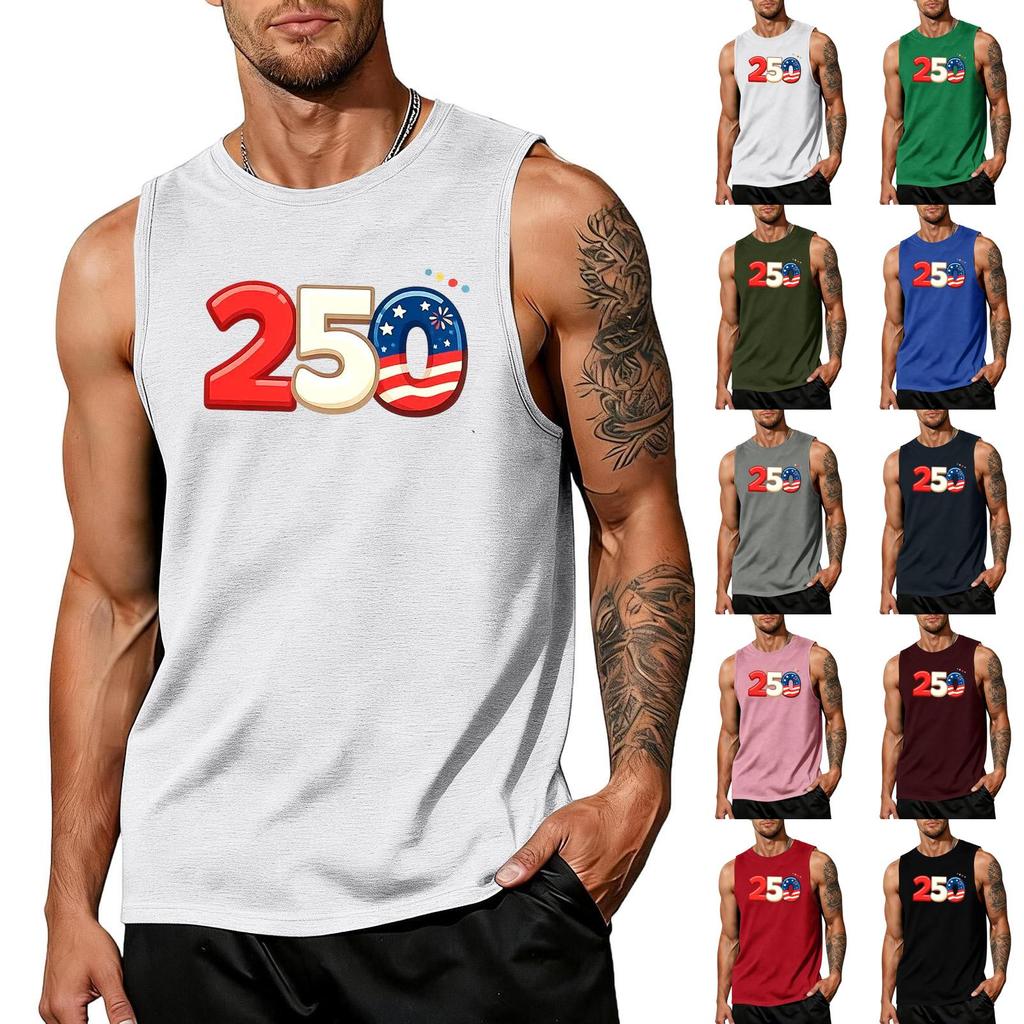 Men's Sleeveless Tank Top Casual Loose Fit Summer Muscle Shirt Lightweight Breathable Fabric Comfortable Daily Wear