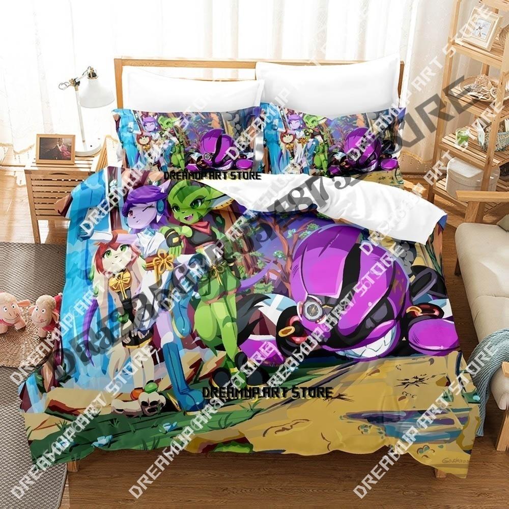 3D Print Game Freedom Planet Bedding Set Single Twin Full Queen King Size Bed Set Adult Kid Bedroom Duvetcover Sets Anime Bed
