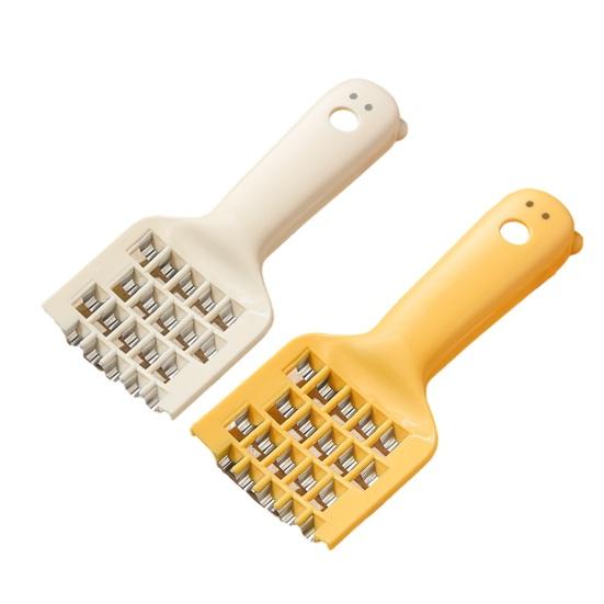 2Pcs Vegetable Cutter Multifunctional Hand Peeler Cutter Tool, Stainless Steel Blade Vegetable Slicer with Easy Grip Clog-Free Grate Design Kitchen