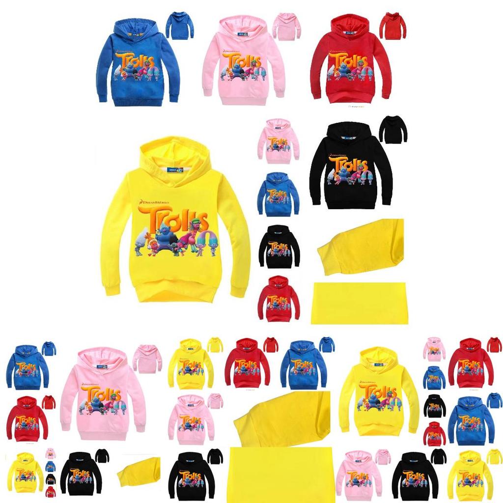 Moletom com Capuz Articulado Poppy do Filme Trolls da Dreamworks Para Crianças Roupas de Algodão Macias e Estilosas