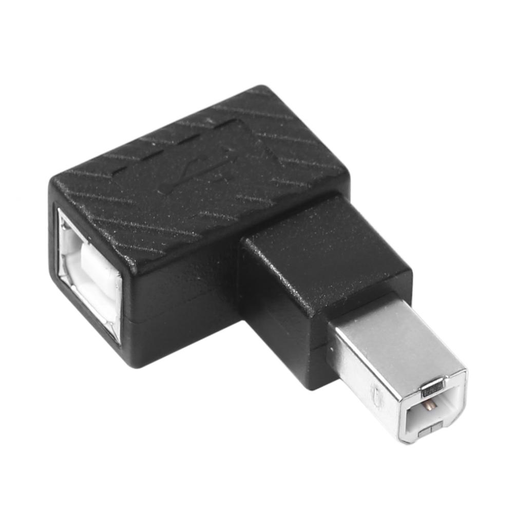 

USB 2.0 Type B Male to Female Extension Adapter Right Angled 90 Degree Converter