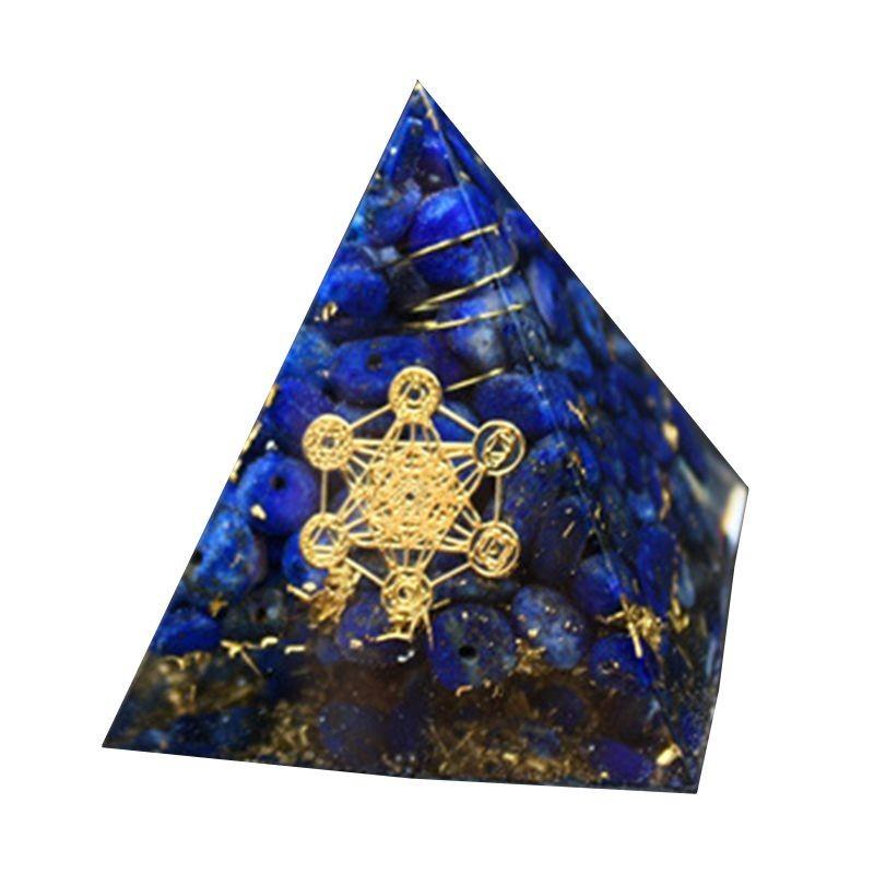 Orgonite Pyramid Chakra Natural Crystal Resin  Craft Jewelry Ornaments Crafts