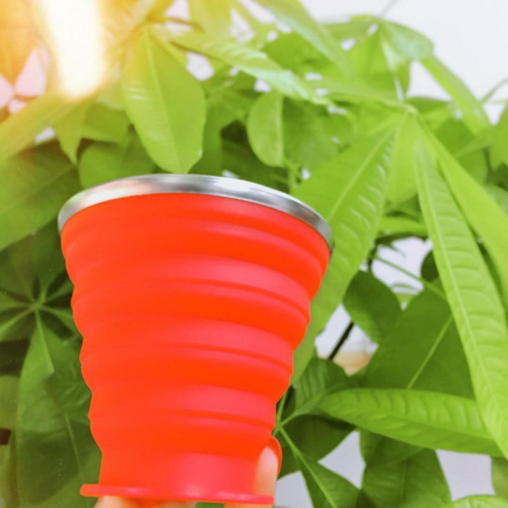 Silicone Ultra-thin Portable Folding Cup for Outdoor and Travel Use
