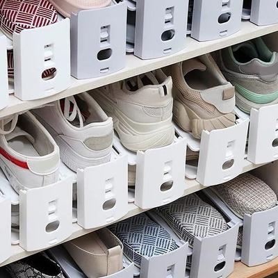 Verstellbarer Schuh-Organizer Schuhstützschlitz Platzsparend Schrank Schrankständer Schuhablage Schuhregal Schuhkarton