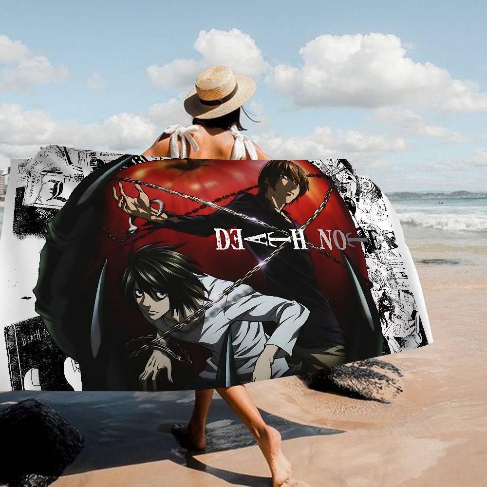 manga D-Death Note Suspense mystery Bath Towel Microfiber Soft Water Absorbing Breathable For Girl Kids Decorative Beach Towel