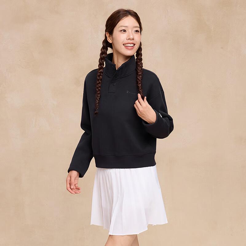 Champion Women's Fleece Stand-Collar Snap Sweatshirt
