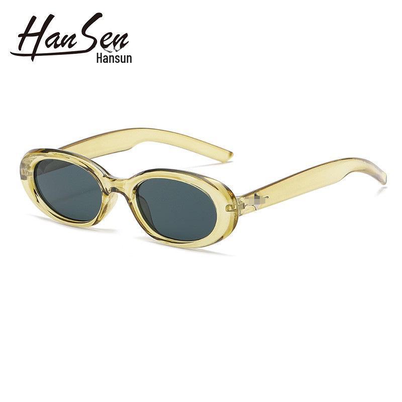 

Солнцезащитные очки в овальной оправе в стиле ретро для женщин в корейском стиле