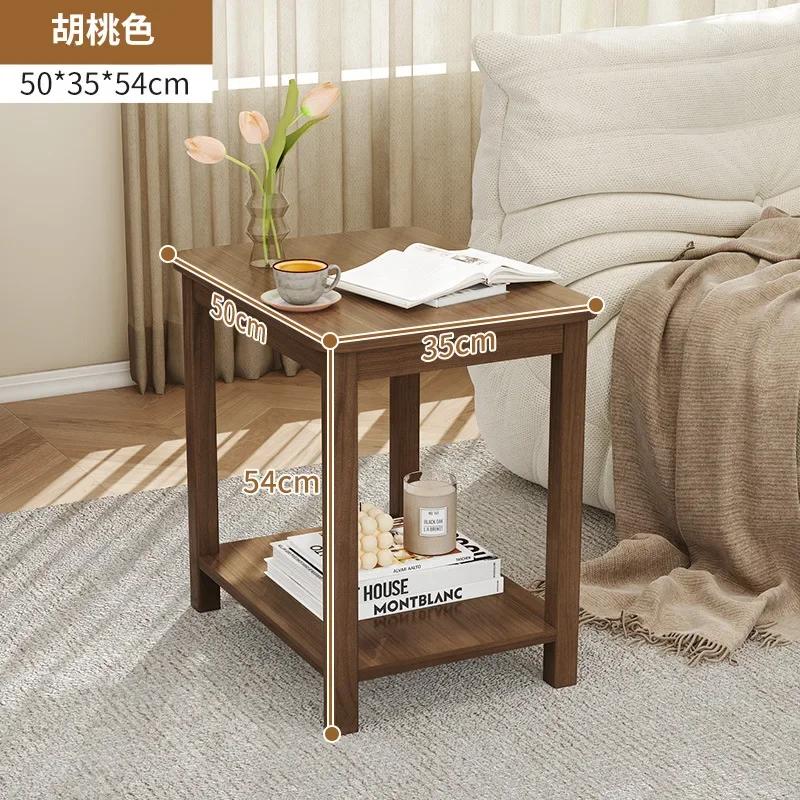 Simple Living Room Sofa Side Table Balcony Corner Coffee Table Small Square Bedside Side Living Room Tables Cabinet Furniture
