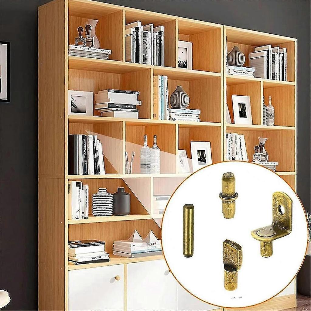100Pcs Shelf Pegs for Shelves, 4 Styles Shelf Pins Kitchen Cabinet Shelf Pegs,Shelf Holders Pegs, B - GXCC