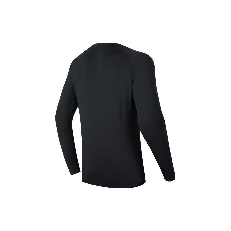 Anta Comprehensive Training Series Letter Round Neck Pullover Long Sleeve T-Shirt Men Tops Basic-Black 152217406-2