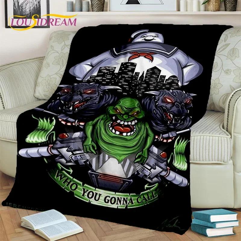 G-Ghostbusters Cartoon-Film-Decke, weiche Flanell-Überwurfdecke für Zuhause, Schlafzimmer, Bett, Sofa, Picknick, Büro, Wandern, Freizeit, Nickerchen, Geschenk