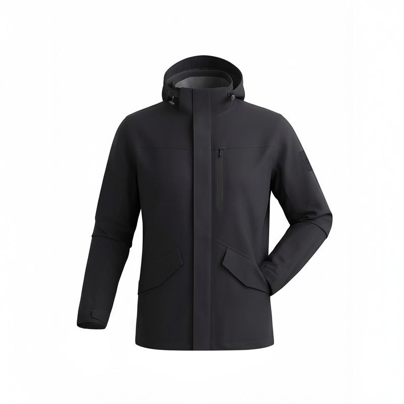 Li Ning Trench Coats Men's Black Moderate ASFY751-73